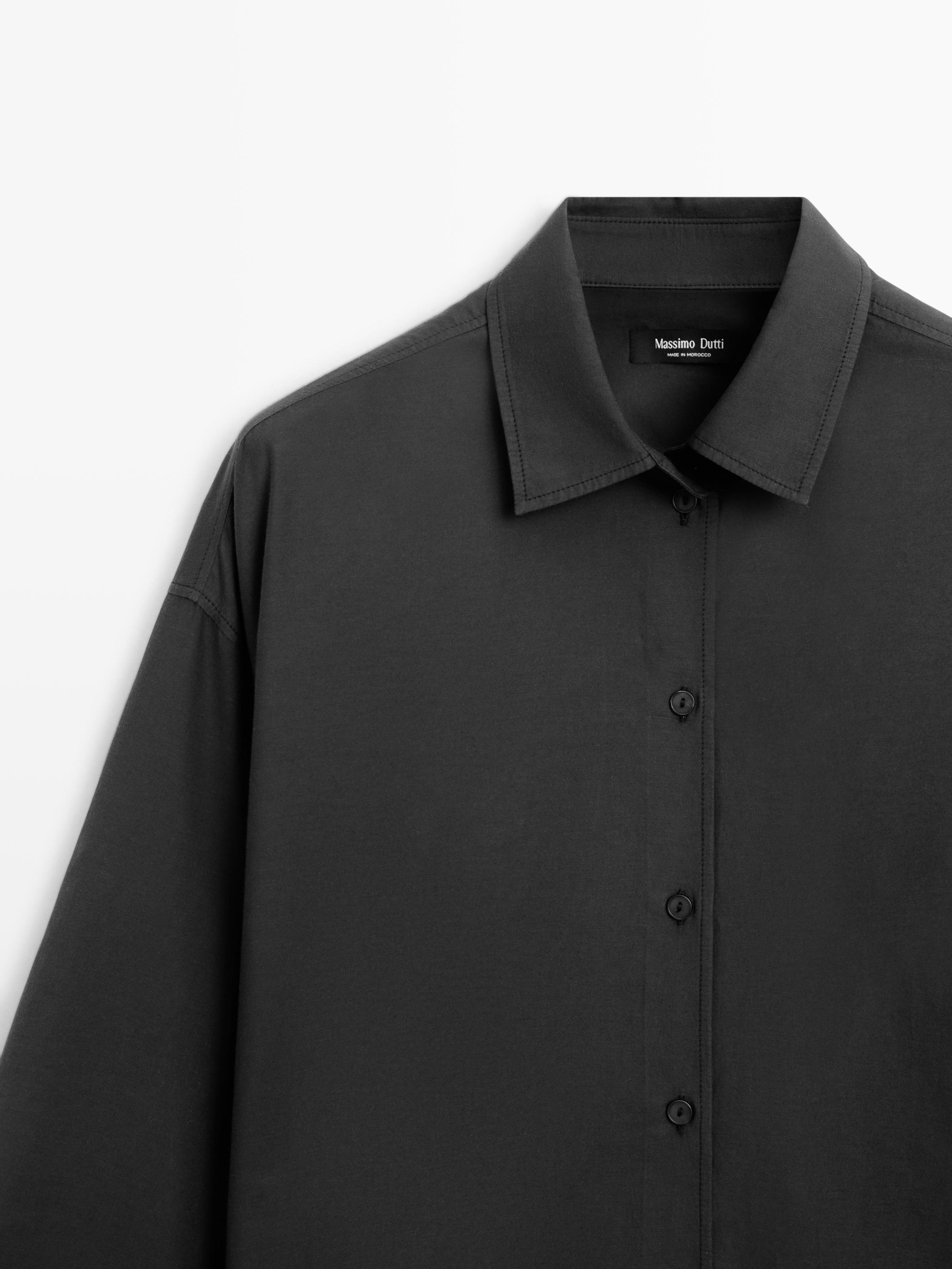 Flowing cotton-silk shirt